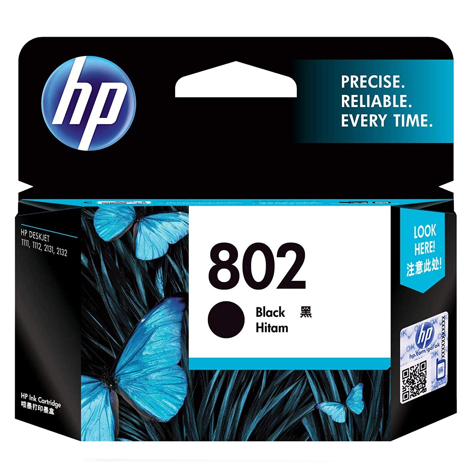 HP 802 Small Black Original Ink Cartridge