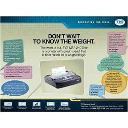 TVS MSP 250 Star Black Dot Matrix Monochrome Printer at Rs 12300 - Leadsvan